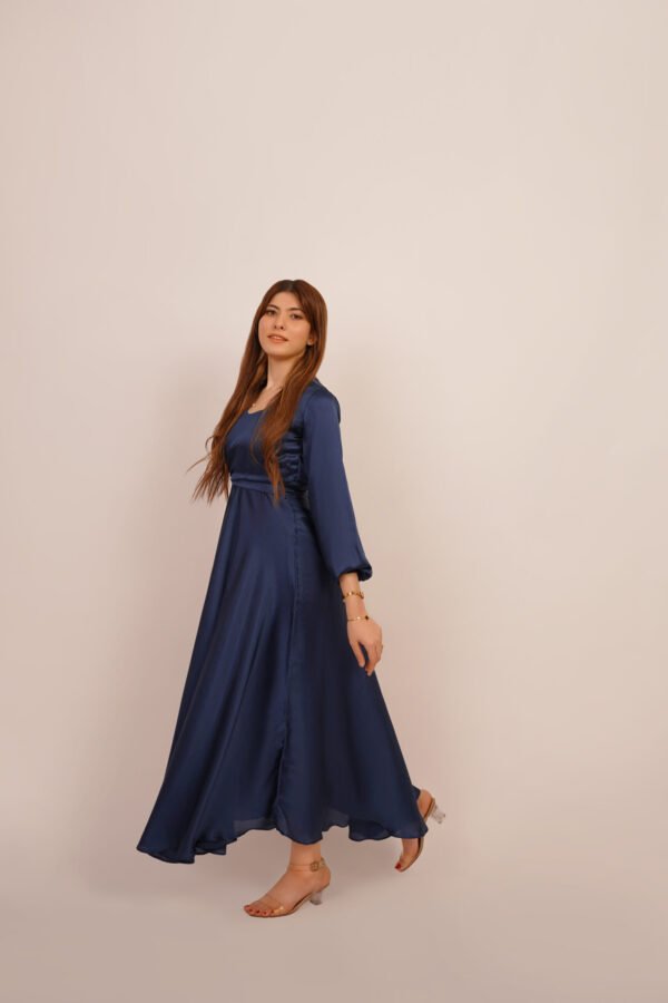 Blue Bliss Silk Dress - Image 2