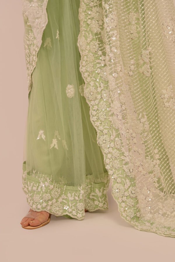 Verdant Veil Saree - Image 5